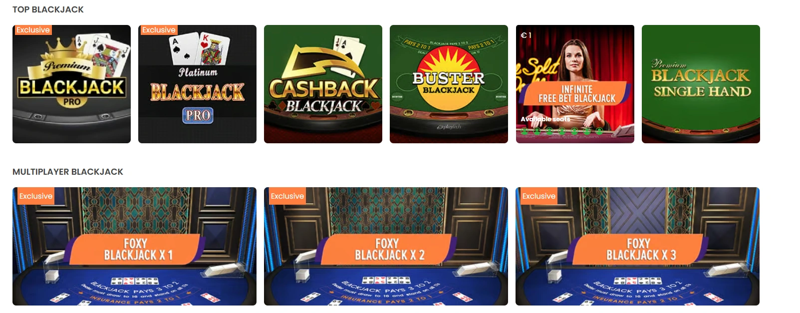 foxy games blackjack